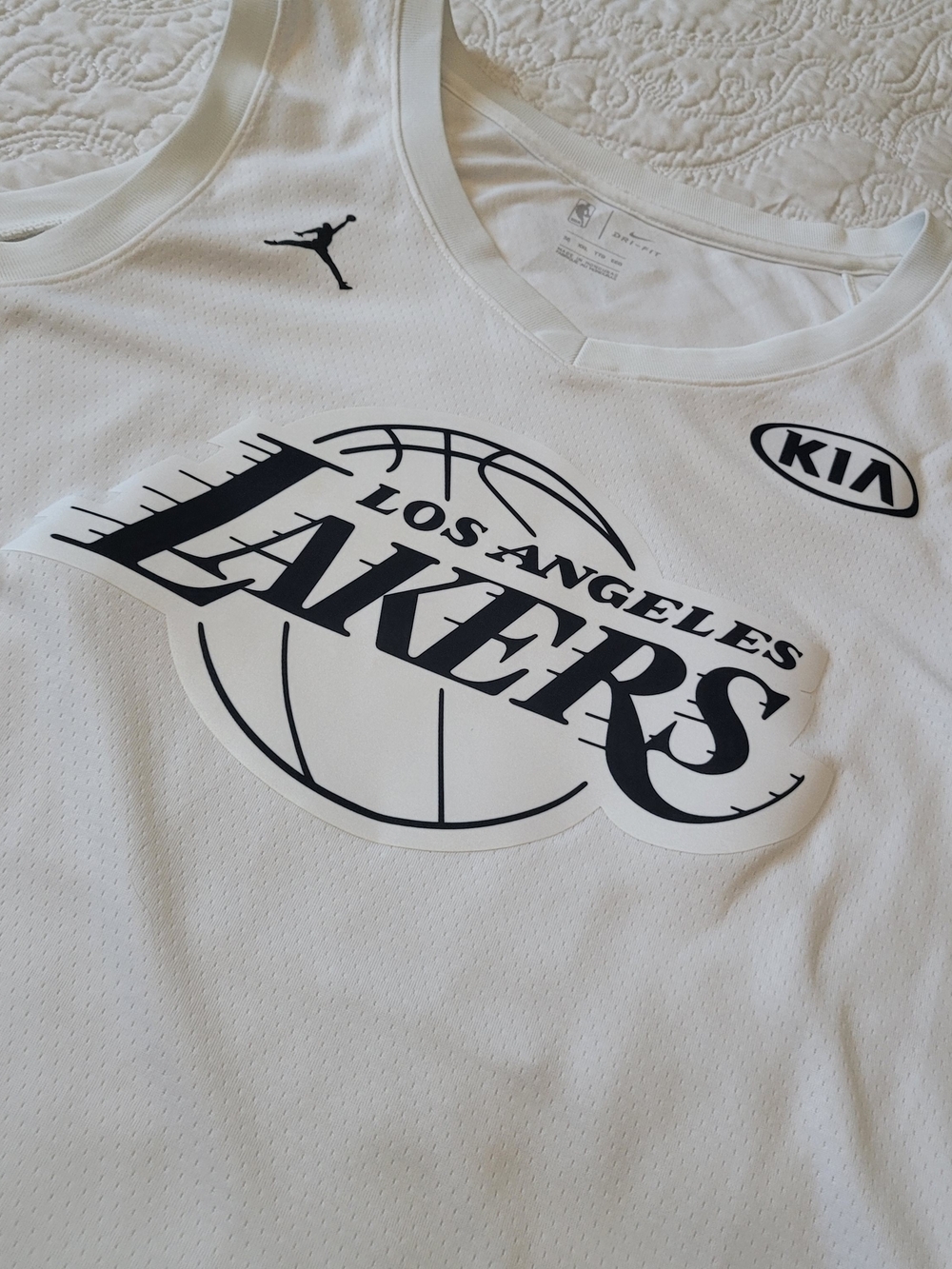 2018 NBA All-Star Jordan Brand jersey in white/black. XXL
